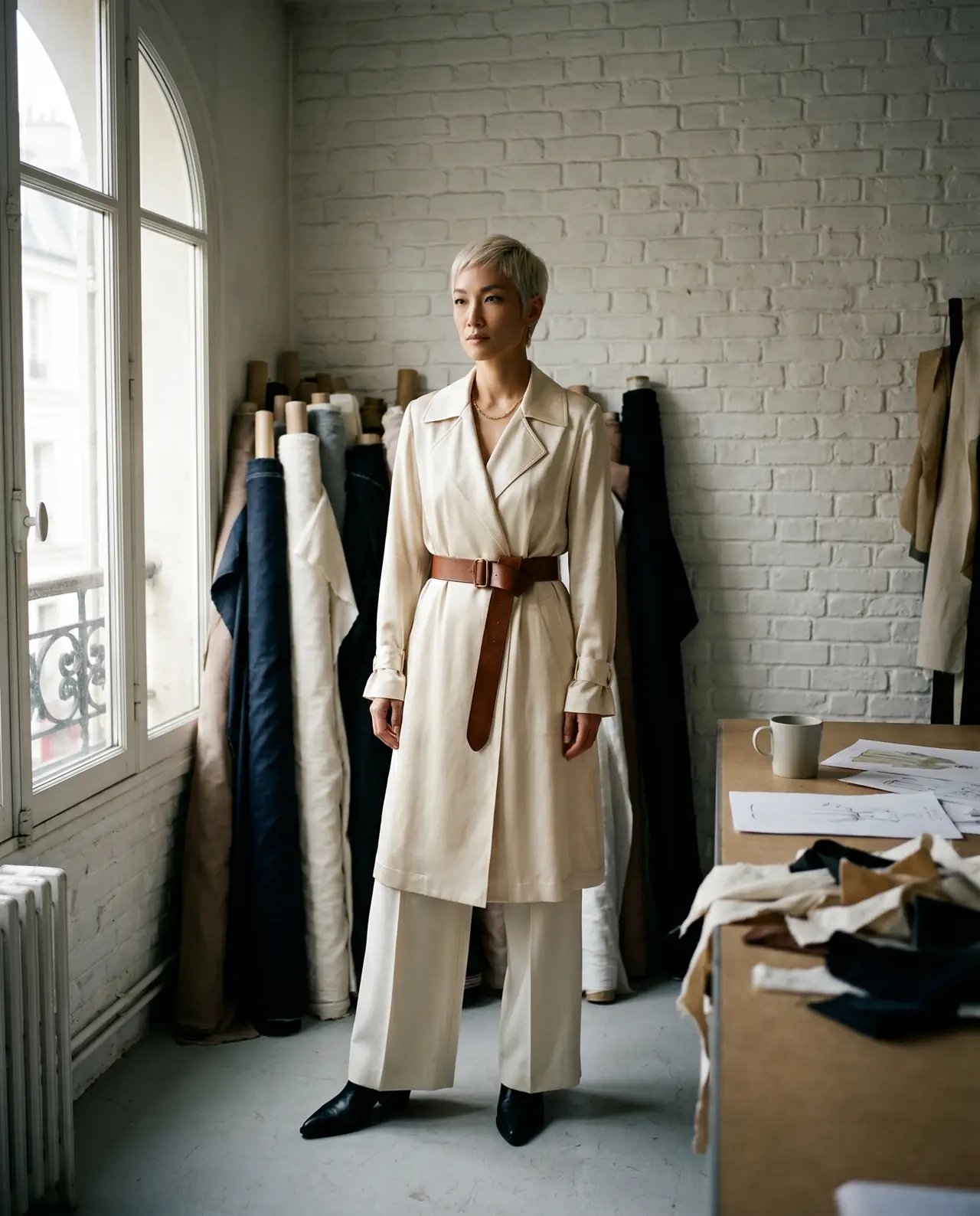 Fashion AI influencer, published post 1 — same face across every post