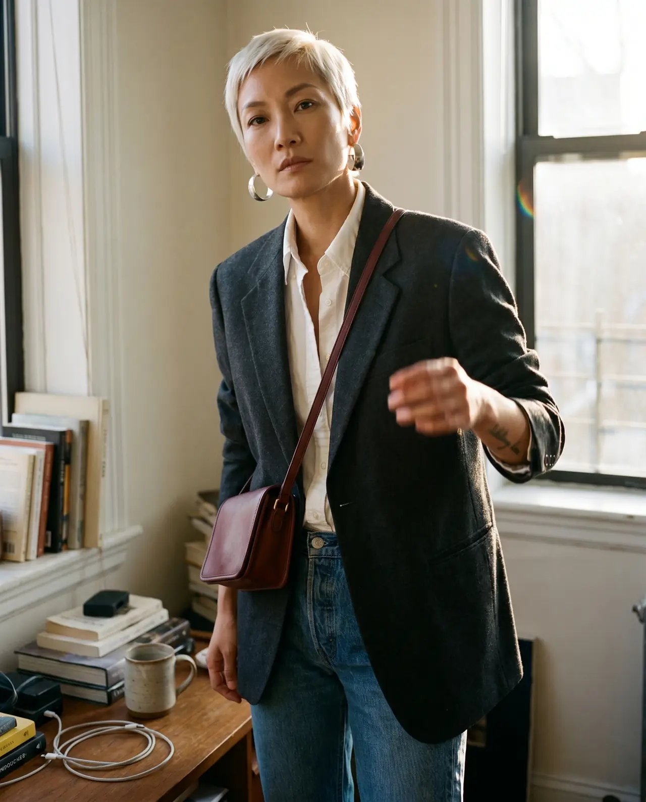 Fashion AI influencer, published post 3 — same face across every post